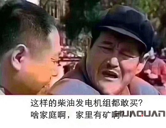 這樣的柴油發電機組都敢買？啥家庭啊，家里有礦?。?