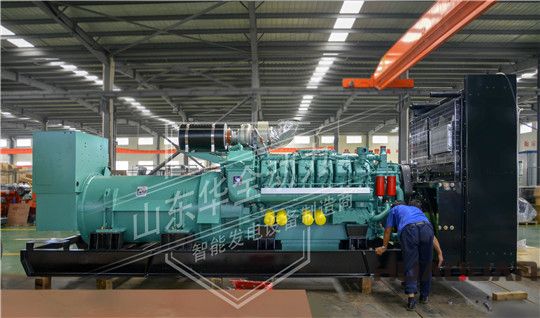 華全科克1500kw高壓發電機組裝配