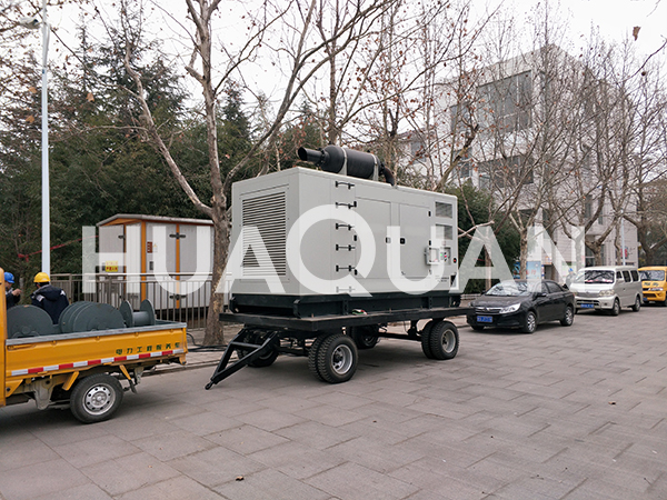 山東青島黃島區(qū)300kW 移動式發(fā)電機組電站